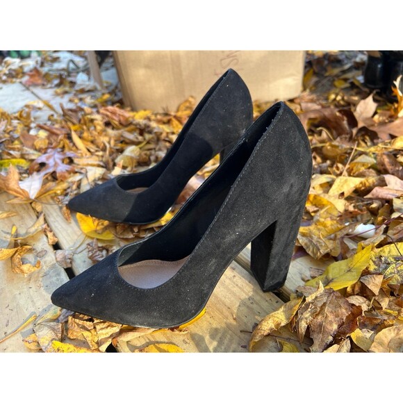 ASOS black Heels women’s chunky heel platform new size - Picture 4 of 10